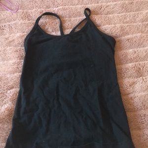 Black lululemon althetic tank top